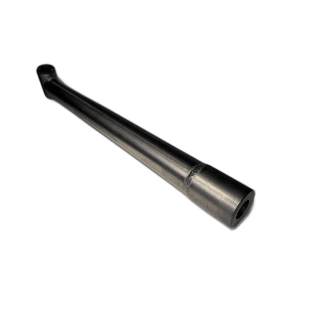 Metal lever bar on a white background